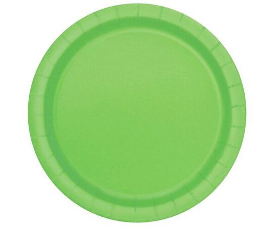 Papīra šķīvīši, laima zaļā krāsa, 21,9 cm, 8 gb